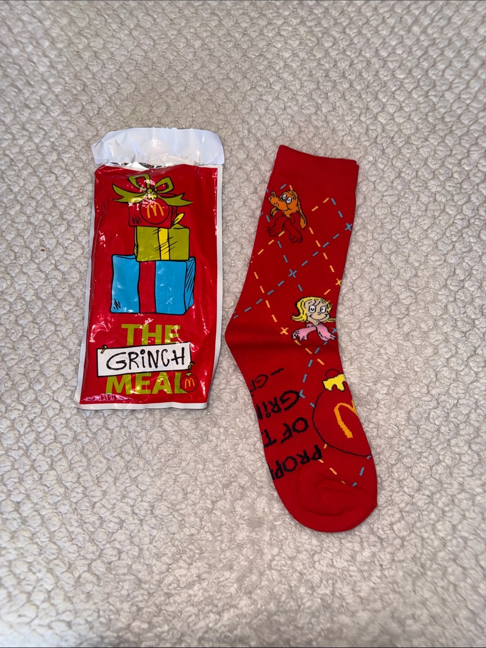 McDonald’s Limited Edition Grinch Socks! - Red Pair